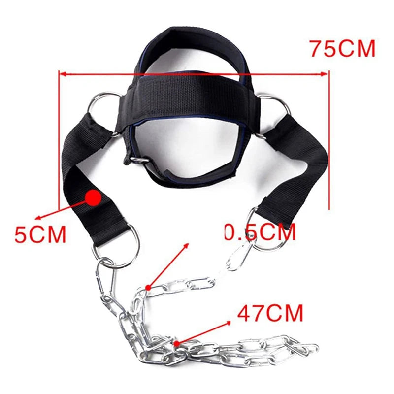 Head Neck Training Head Harness Weight Bearing Cap Body Strengh Adjustable Exercise Strap Neck Muscle Power Training Gym Fitness - Tasawoq