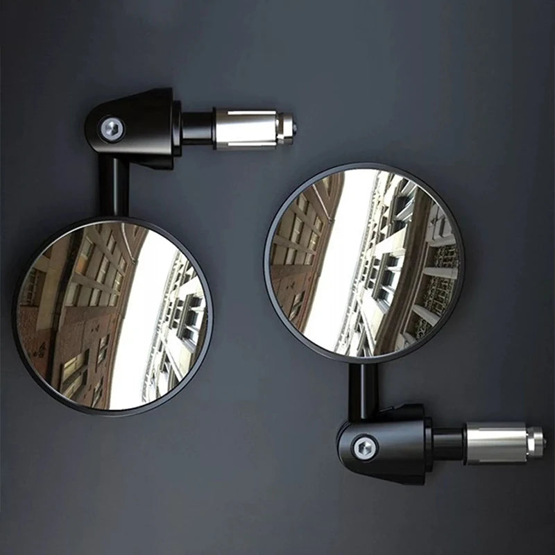 Motorcycle Handlebar Rearview Mirror Handlebar Extended Rear View Mirror Small Mirror Blind Spot Wide View Safety Turning Mirror