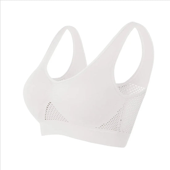Seamless Mesh Women Sports Bras Fitness Gym Running Underwear Shockproof Bra Wireless 6XL Plus Size Crop Top Breathable Yoga Bra - Tasawoq