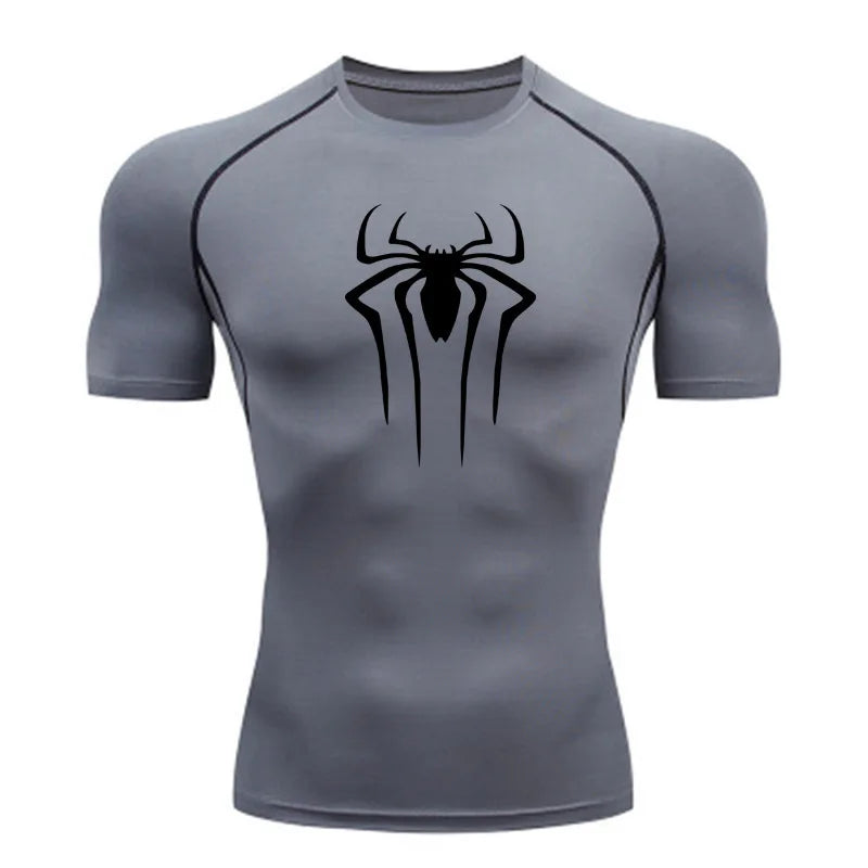 New Compression Shirt Men Fitness Gym Super Hero Sport Running T-Shirt Rashgard Tops Tee Quick Dry Short Sleeve T-Shirt For Men - Tasawoq