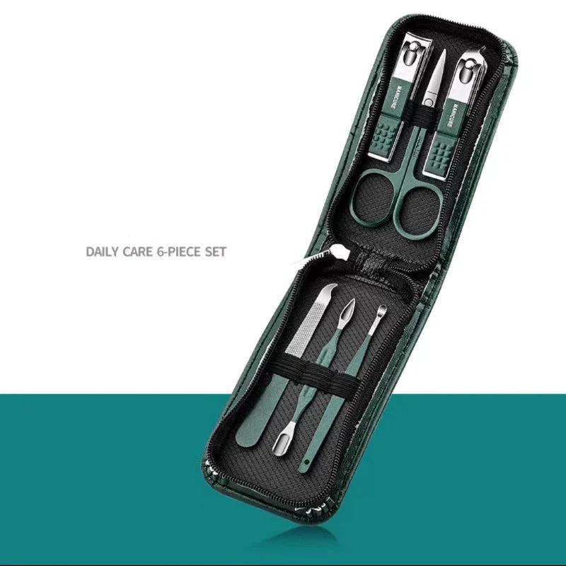 Nail Scissors Set Household High End Mens And Womens Special Nail Clippers Manicure Beauty Tools 6 Piece Portable Household - Tasawoq