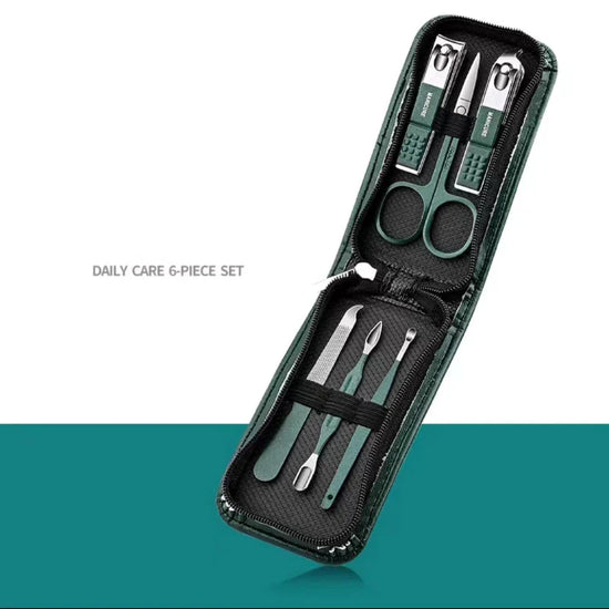 Nail Scissors Set Household High End Mens And Womens Special Nail Clippers Manicure Beauty Tools 6 Piece Portable Household - Tasawoq