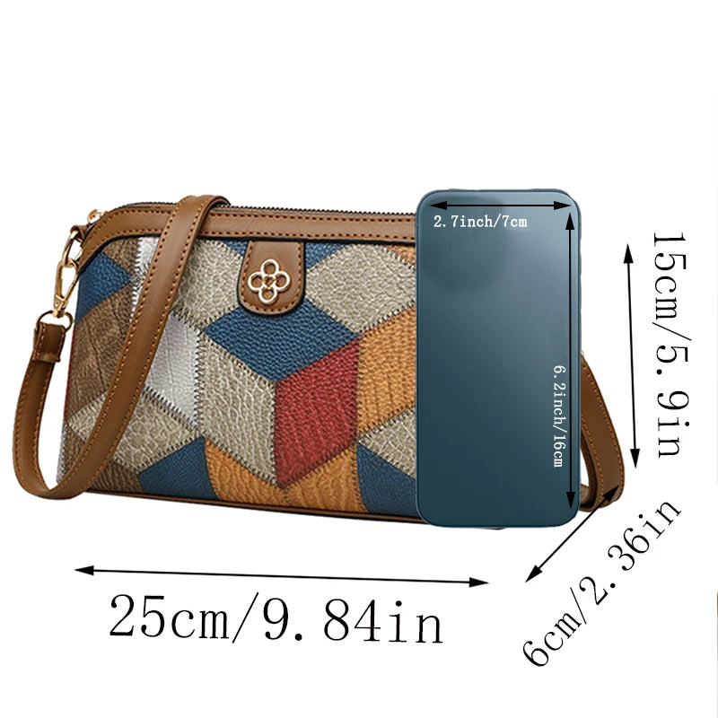 Neutral style backpack for men and women, cross-body bag, small-sized ethnic single shoulder bag, color combination - Tasawoq