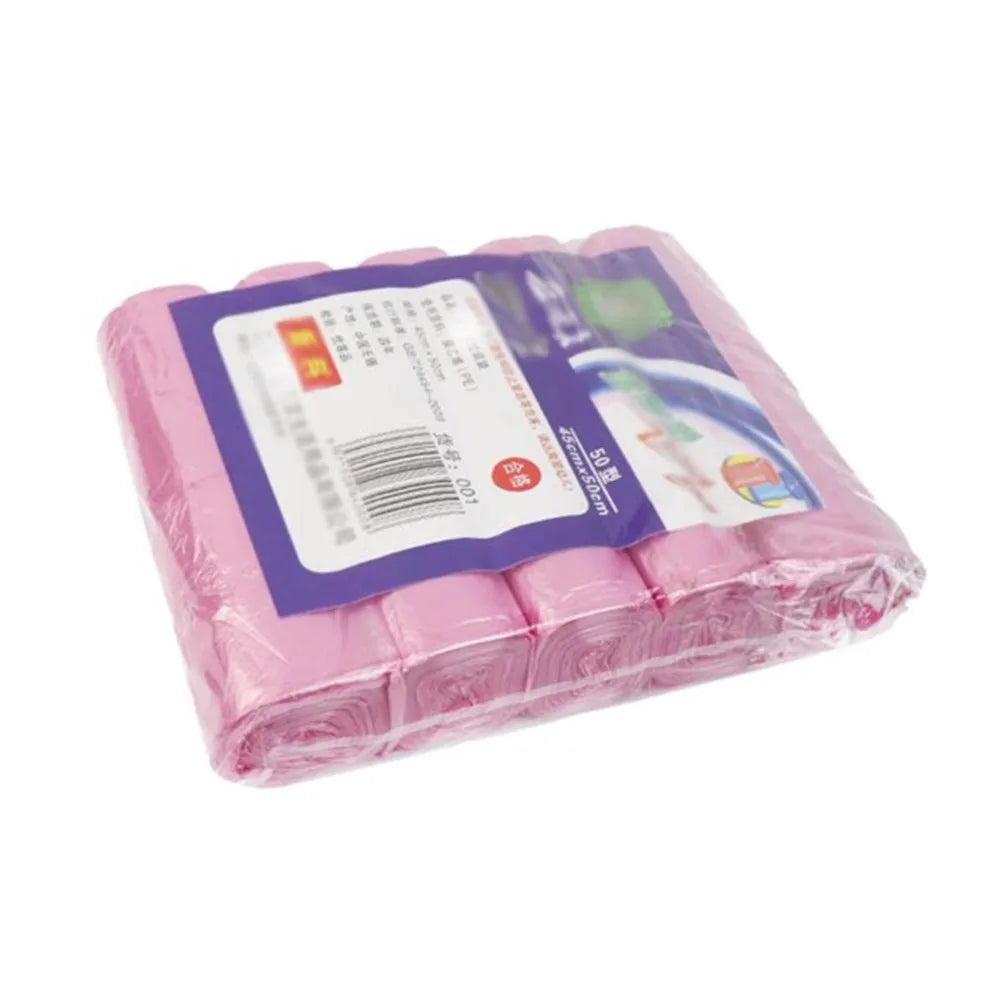 5 Rolls 100 Counts Disposable Small Trash Bags Portable Pe Rubbish Bags Wastebasket Bags Small Garbage Bags Office Kitchen Waste - Tasawoq