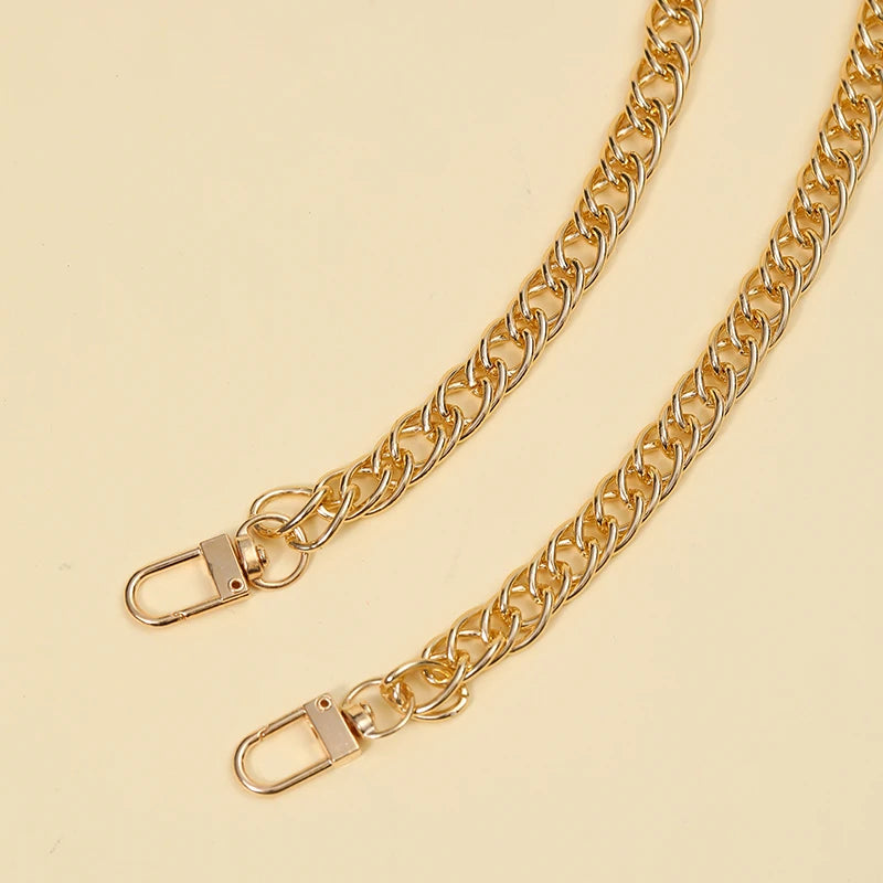110cm Women Bag Aluminum Chain Color Retaining Gold Diy Simple Chain Metal Wrap Chain Underarm Shoulder Strap Replacement Strap - Tasawoq