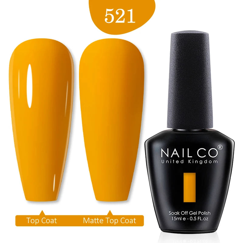 NAILCO Red Colors Series 15ML Nail Gel Polish Nail Supplies Semi Permanent For Nail Art Manicure Soak Off LED UV Hybrid Varnish - Tasawoq