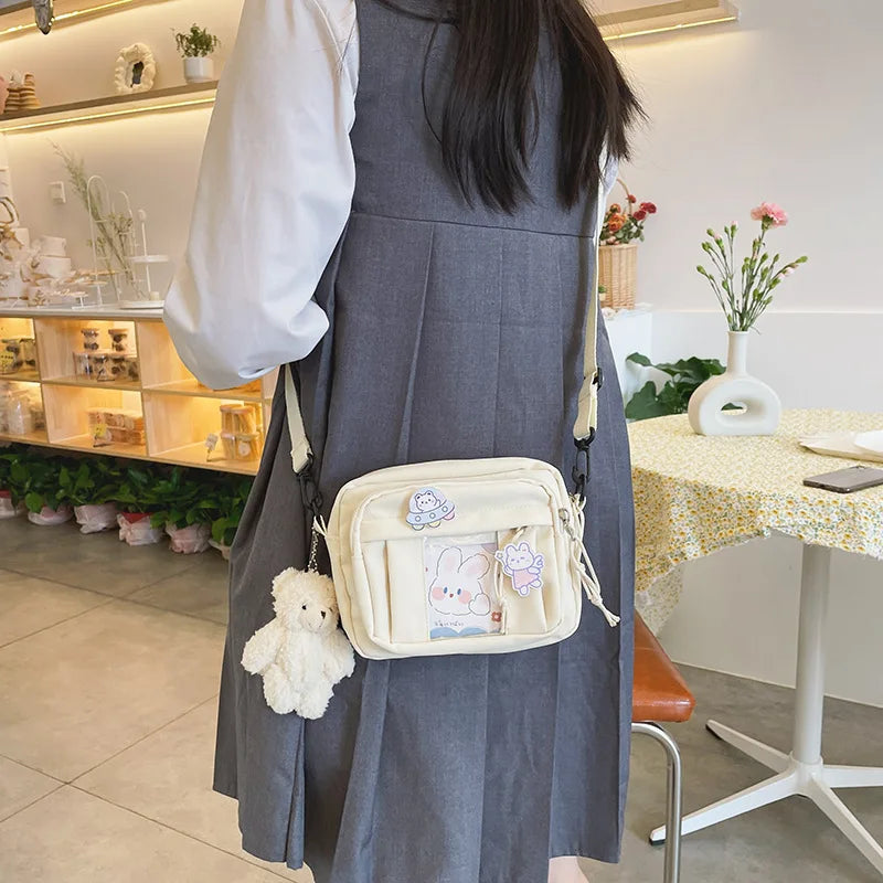 New Kawaii Bag Girls 2025 New JK Transparent Bag Small Crossbody Bag For Women Purses and Handbags Shoulder Bag Itabag Bolso - Tasawoq