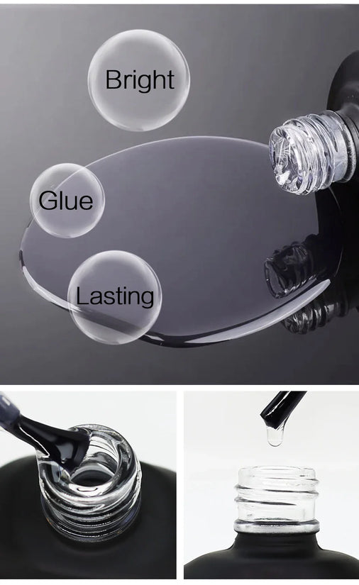 NAILCO 15ml Top Coat And Base Coat Art Design Gel Nail Polish UV Top Base Coat UV LED Soak Off Gel For Nail Decoration Varnish - Tasawoq