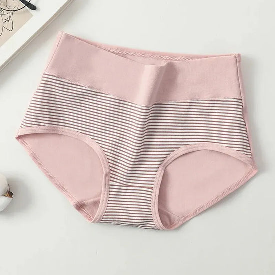4Pcs Women's Panties High Waist Underwear Fashion Print Girls Briefs Breathable Cotton Panty Plus Size M-5XL Female Lingerie - Tasawoq
