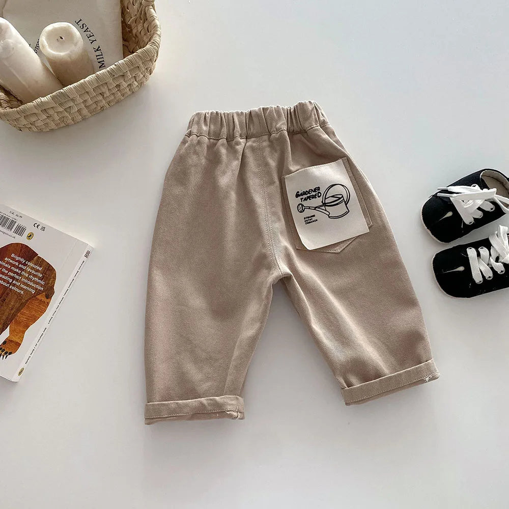 MILANCEL 1-5Y Children Jeans Boys Denim Pants Mid Waist Girls Trousers Fashion Kids Plaid Pants - Tasawoq