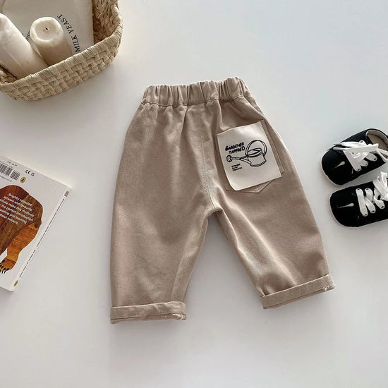 MILANCEL 1-5Y Children Jeans Boys Denim Pants Mid Waist Girls Trousers Fashion Kids Plaid Pants - Tasawoq