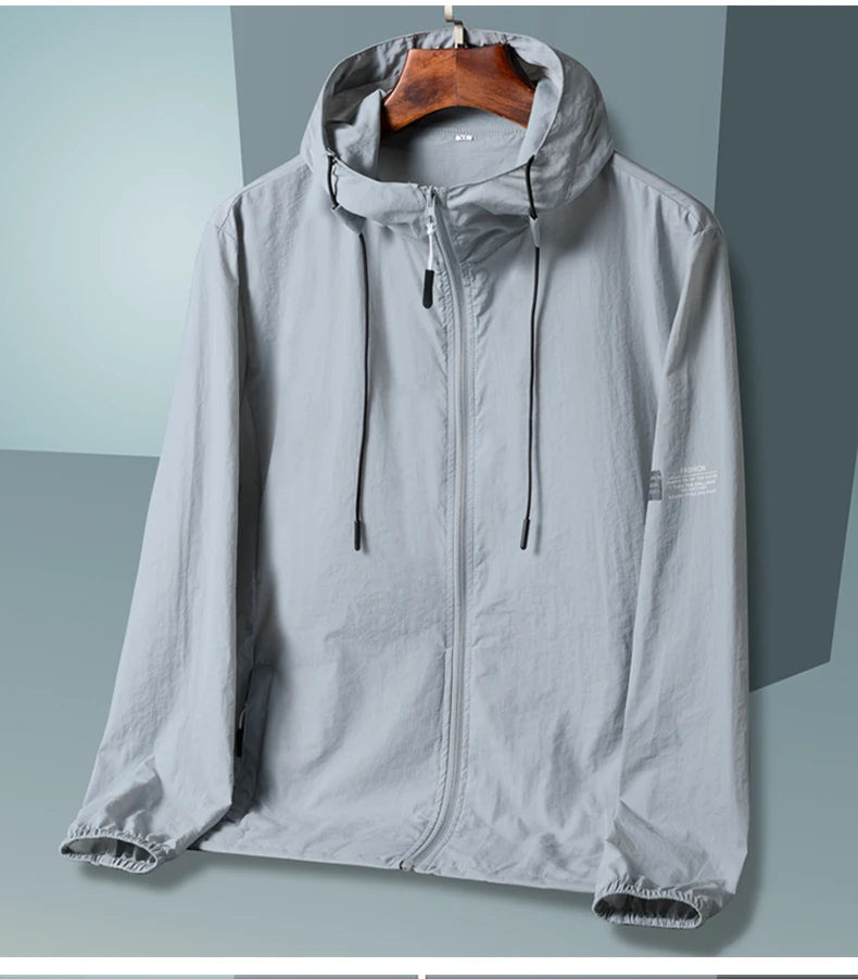 2025 Summer Hooded Jacket Men Women Sun Protection Clothing Fishing Hunting Clothes Quick Dry Skin Windbreaker - Tasawoq