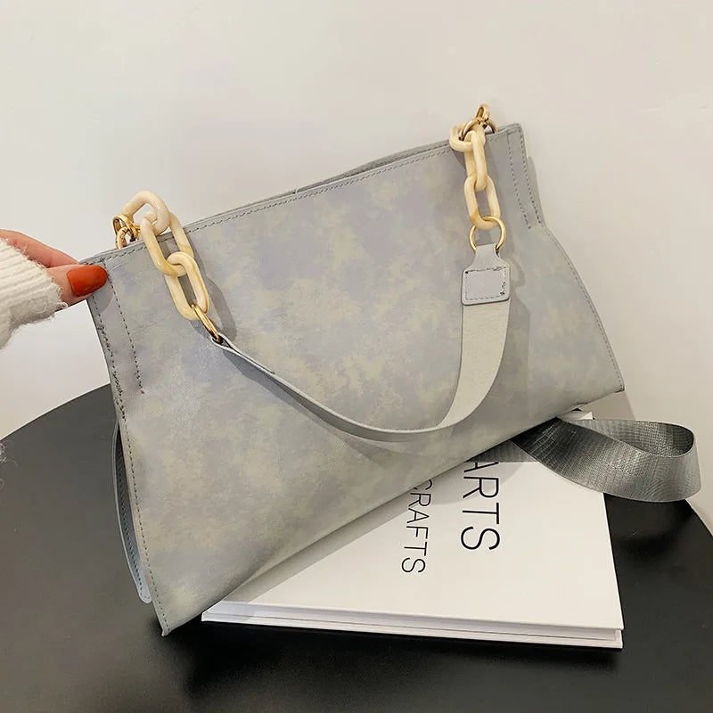 2024 New Design Handbags Women Shoulder Bag Soft Synthetic Leather Crossbody Large Capacity Fashion Female Underarm Bags - Tasawoq