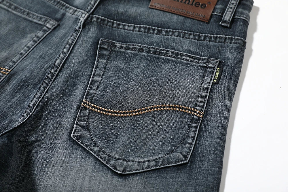 Summer Shorts Jeans Men Denim Pants Stretch Dark Blue Fashion Design Men's Jeans Slim Straight Male Short Jeans Hombre - Tasawoq