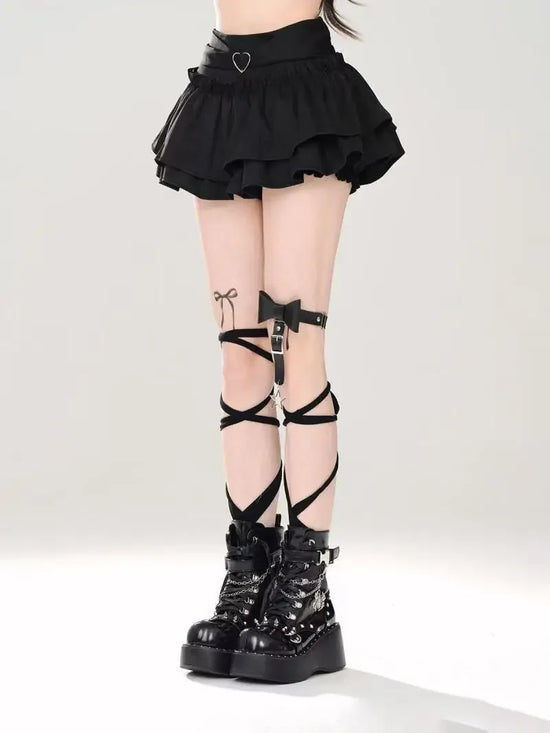 Pink A- line Mini Skirt Women's Summer 2024 New Style Puffy Slimming Cake Skirt A- line Pleated Dress Lightweight Fashion - Tasawoq