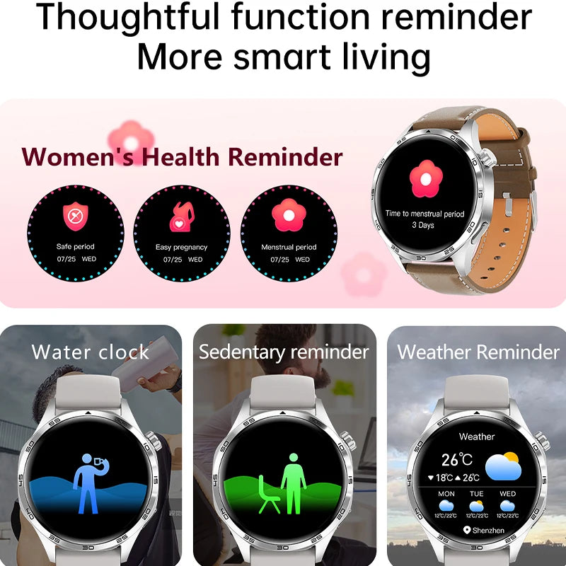 GT5 PRO Smart Watch Men Watch 5 Pro AMOLED HD Screen Bluetooth Call GPS Trajectory NFC Heart Rate Compass SmartWatches 2024 New - Tasawoq