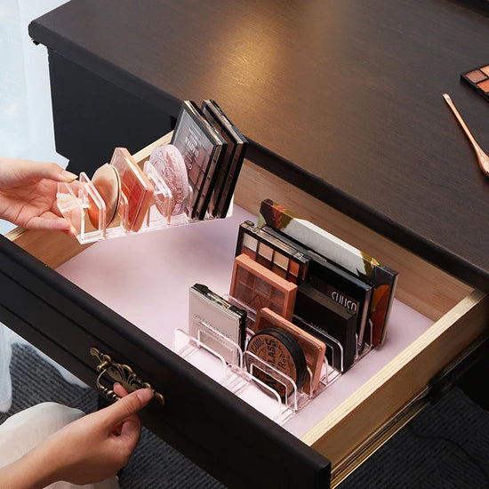 Eyeshadow Palette Organizer Eyepowder Storage Tray Cosmetics Rack Makeup Tools Compartment Holder For Women makeup organizer - Tasawoq
