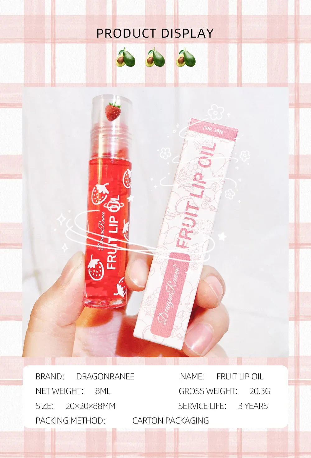 Roll-On Lip Oil, Moisturizing and Hydrating Lip Gloss, Nourishing Lip Balm Liquid for Smooth and Soft Lips, Long-Lasting Shine - Tasawoq