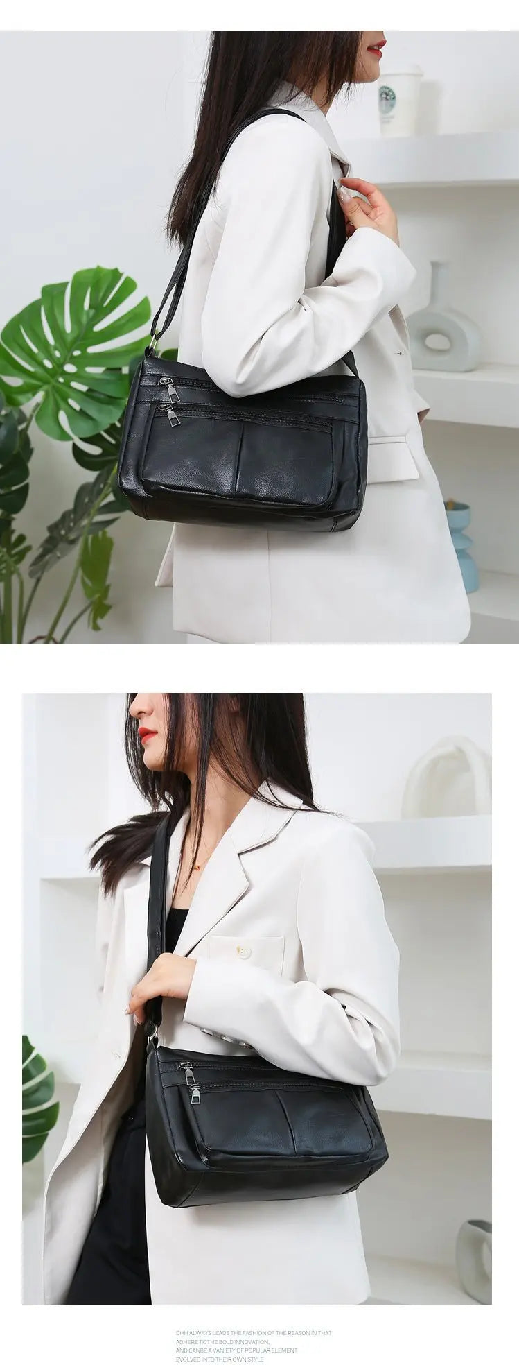 Women's Bag 2025 Trend Korean Handbags Designer Luxury Brand Ladies Shoulder Bags Soft Leather Fashion Versatile Crossbody Bag - Tasawoq