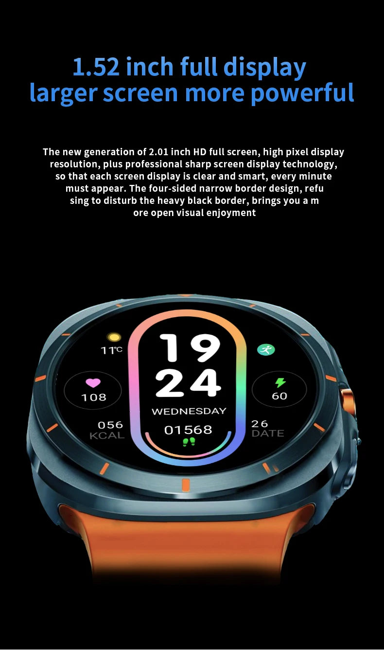LAXASFIT Watch 7 Ultra Smartwatch Bluetooth Talk HD AMOLED Screen Fitness Tracker Health Monitoring Smartwatch for Android IOS - Tasawoq