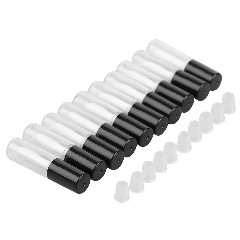 10pcs 1.2ML Empty Lip Gloss Tube Plastic Refillable Bottles Liquid Lipstick Container lipgloss Sample Bottle - Tasawoq