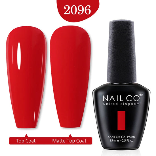 NAILCO Red Colors Series 15ML Nail Gel Polish Nail Supplies Semi Permanent For Nail Art Manicure Soak Off LED UV Hybrid Varnish - Tasawoq