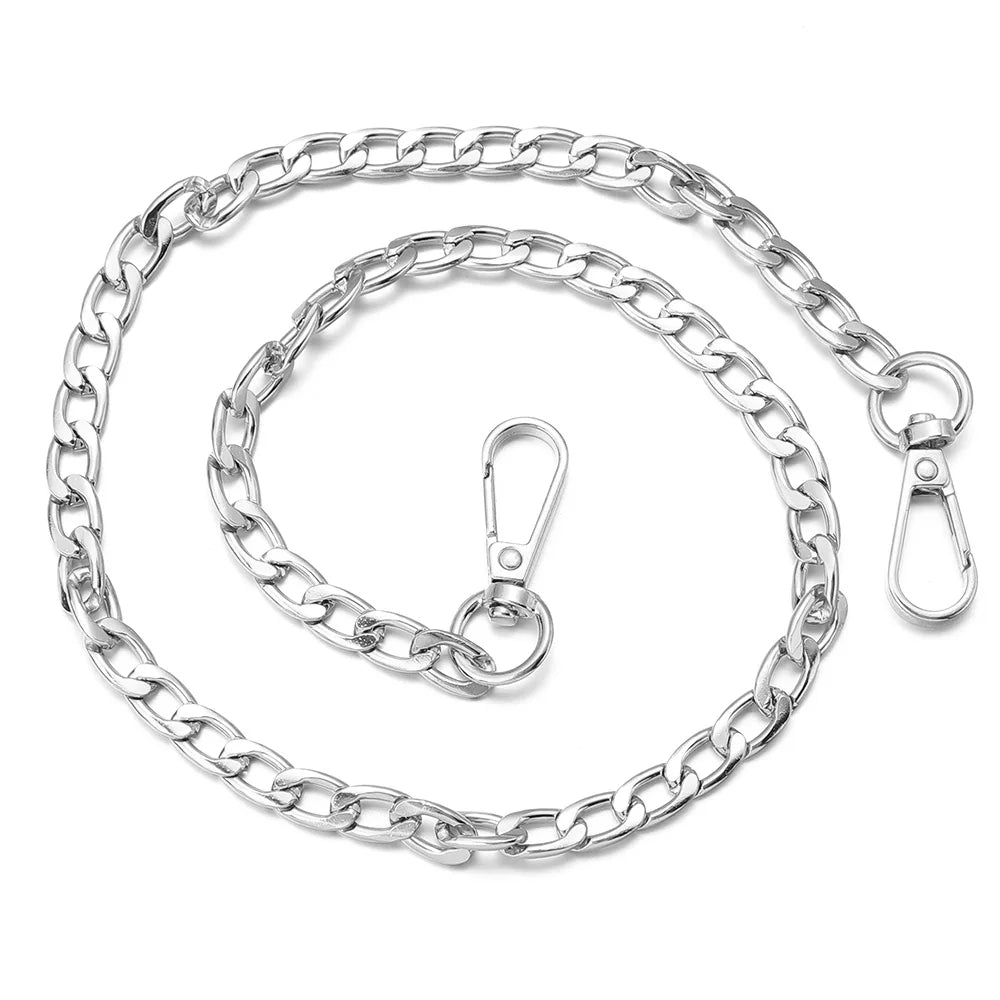 Metal Aluminum Replacement Bag Chain 20/40/80/120cm Women Shoulder strap for bags replace Crossbody chain Bag Accessories - Tasawoq