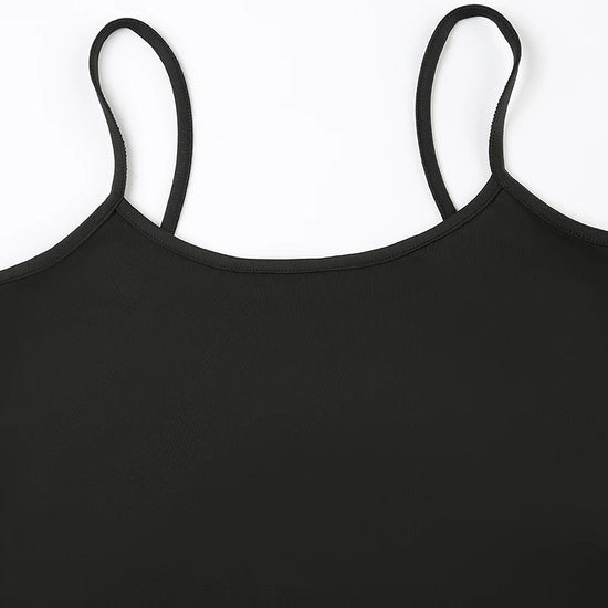 CIBBAR Basic Solid Camis Summer Casual Sleeveless Spaghetti Strap Top Women Harajuku All-match Cropped Tops y2k Vintage Clothing - Tasawoq