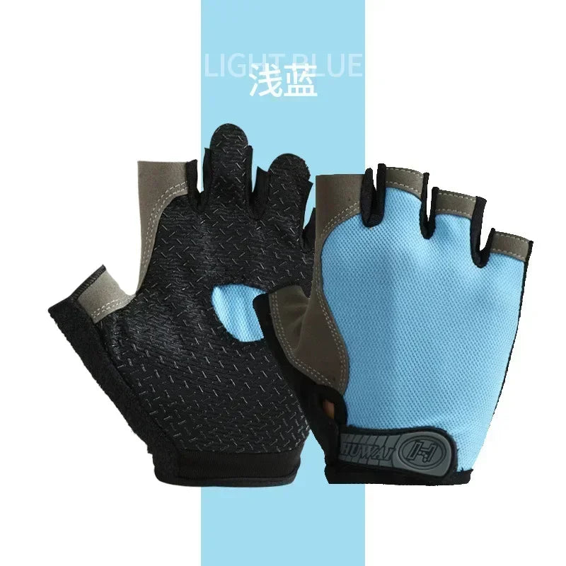 Gym Gloves Fitness Training Fingerless Men Women Bodybuilding Exercise Sports Gloves for Cycling Bicycle Anti Slip Breathable - Tasawoq