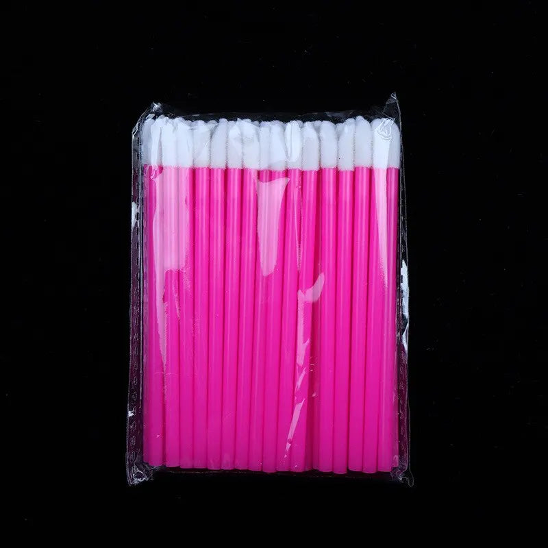 50 Pcs Disposable Lip Brush Makeup Tools Hollow Lip Wands Nylon Lip Gloss Stick Applicator Lipstick Wands Set Cosmetic Tools - Tasawoq