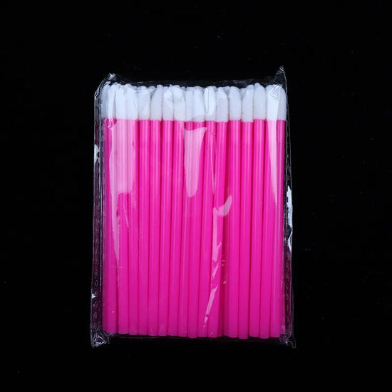 50 Pcs Disposable Lip Brush Makeup Tools Hollow Lip Wands Nylon Lip Gloss Stick Applicator Lipstick Wands Set Cosmetic Tools - Tasawoq