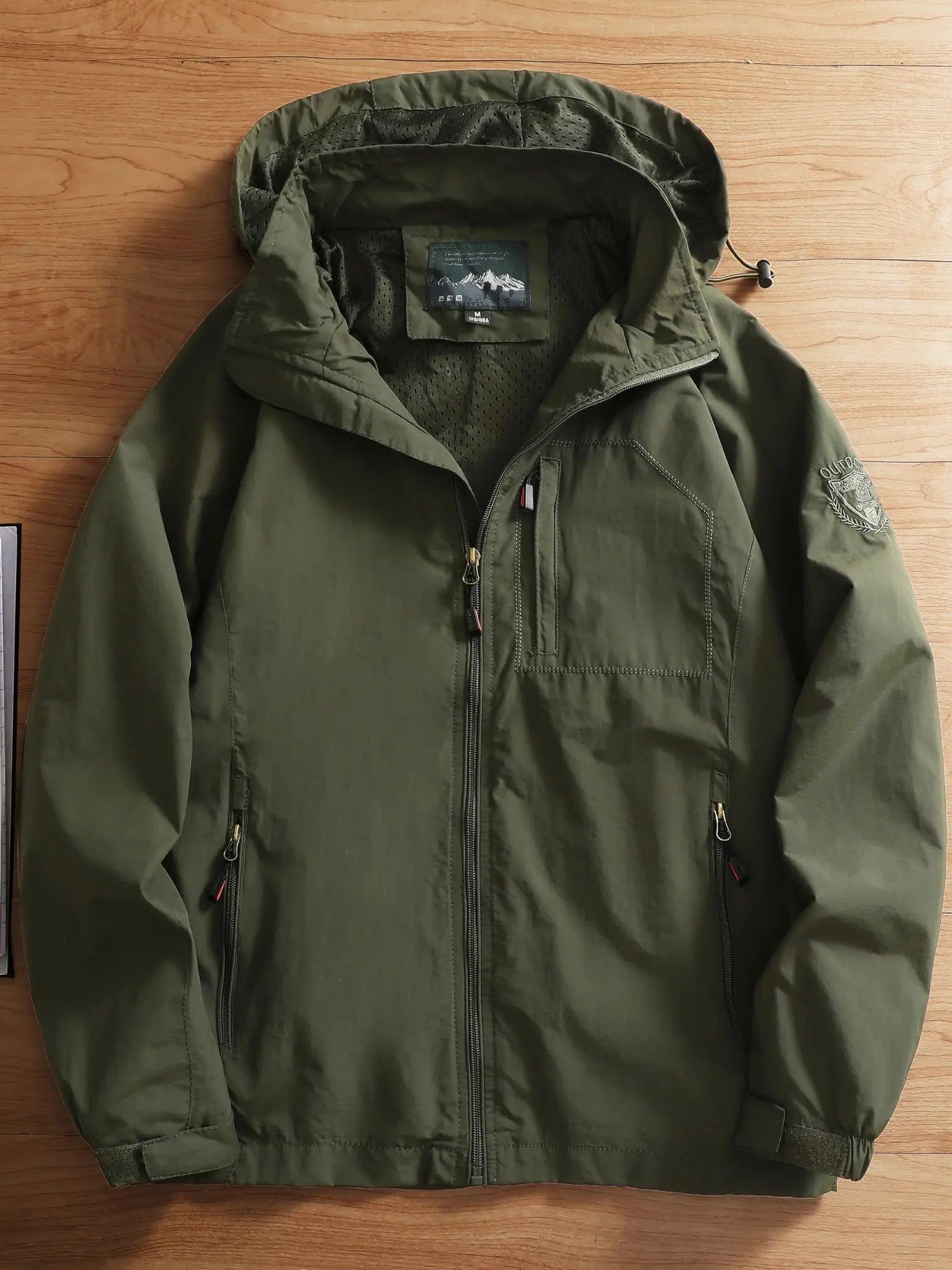 Men's outdoor hiking, sports, leisure, waterproof, windproof, multi pocket, detachable hat, jacket, jacket - Tasawoq