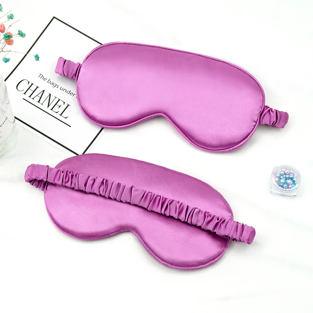 Imitated Silk Eye Patch Shading Sleep Eye Mask Eyepatch Travel Relax Cover Eyeshade Health Sleeping Shield Soft Eye Care Tools - Tasawoq
