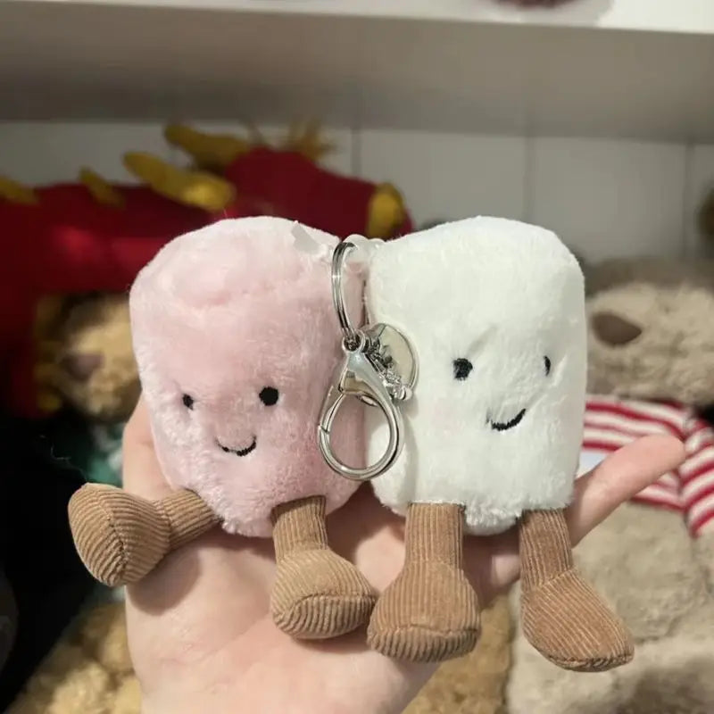Jelly Cat Plush Cotton Candy Two Tone Cute Soft Two Tone Keychain Bag Pendant Plush Accessories Doll Car Pendant Holiday Gifts - Tasawoq