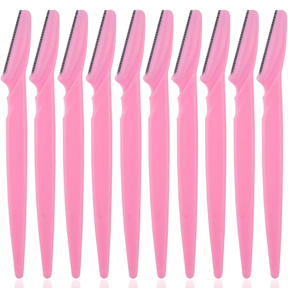 3/4/10Pcs Eyebrow Trimmer Face Blade Shaver Portable Eye Brow Epilation Hair Removal Safety Eyebrow Cutting Woman Makeup Tools - Tasawoq