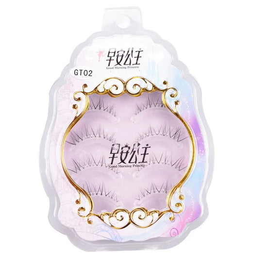 4pairs Natural False Eyelashes Thin Band Hand Made Short Lighter Eyelash Cosplay Korean Fashion Wispy Extension Makeup Tools - Tasawoq