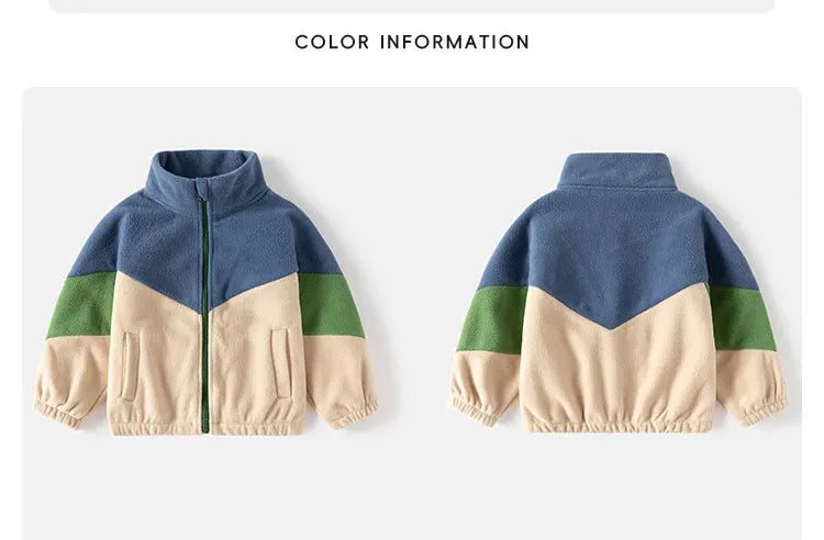 Children's Clothing Autumn Winter Fleece Thicken Warm Outwear Cute Cardigan Jackets Coats for Kids Coats Jackets for Boys - Tasawoq