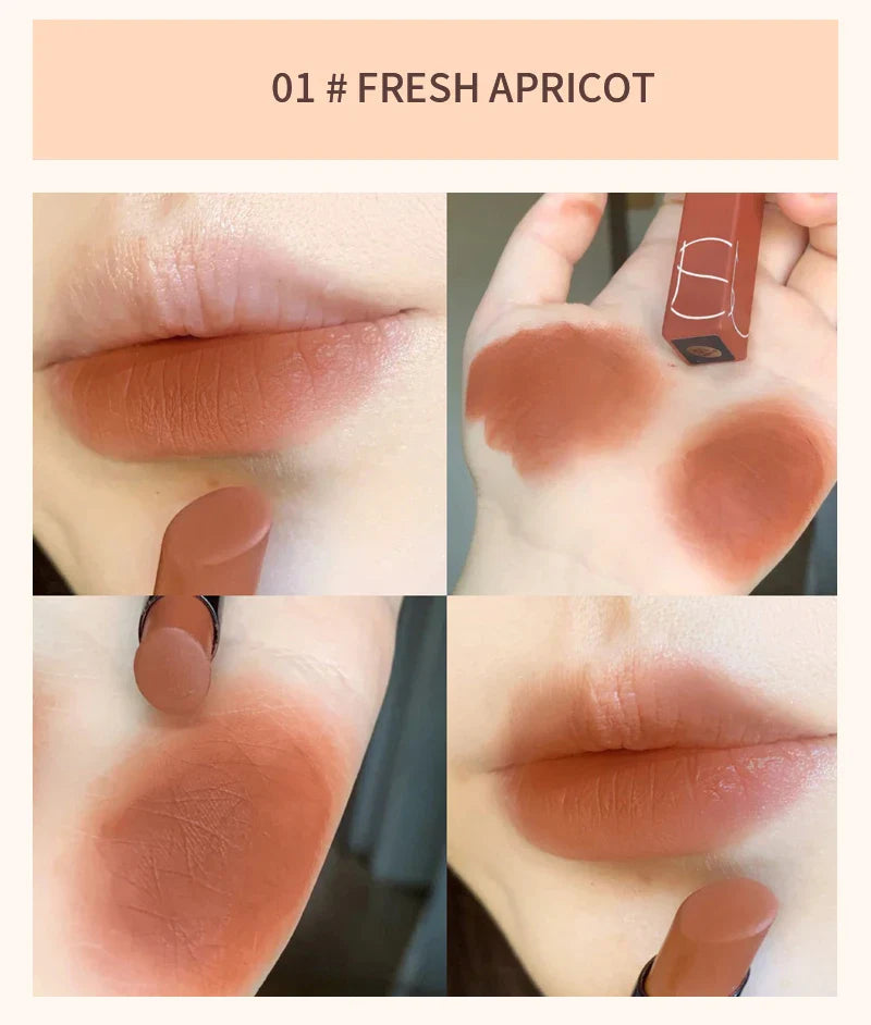 TX010Thin Tube Matte Lipstick, Waterproof and Sweatproof, Does Not Fade Or Remove Makeup, Can Be Used on Both Lips and Cheeks - Tasawoq