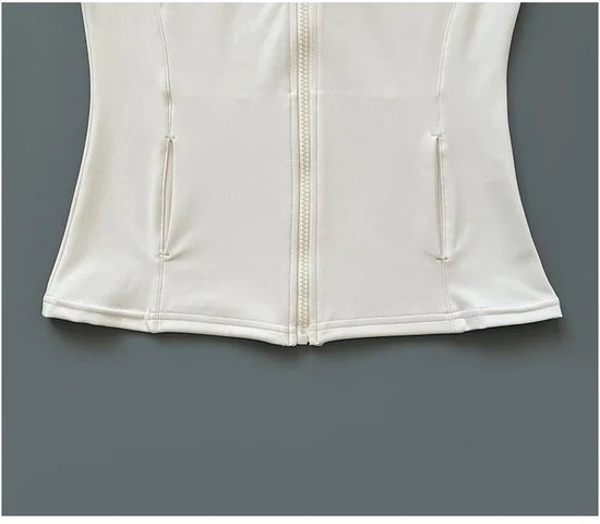 Quick Dry Stand Up Collar Fitness Jacket For Women Slim-Fit Zipper Yoga Wear Long Sleeve Breathable Running Sports Cycling Top - Tasawoq