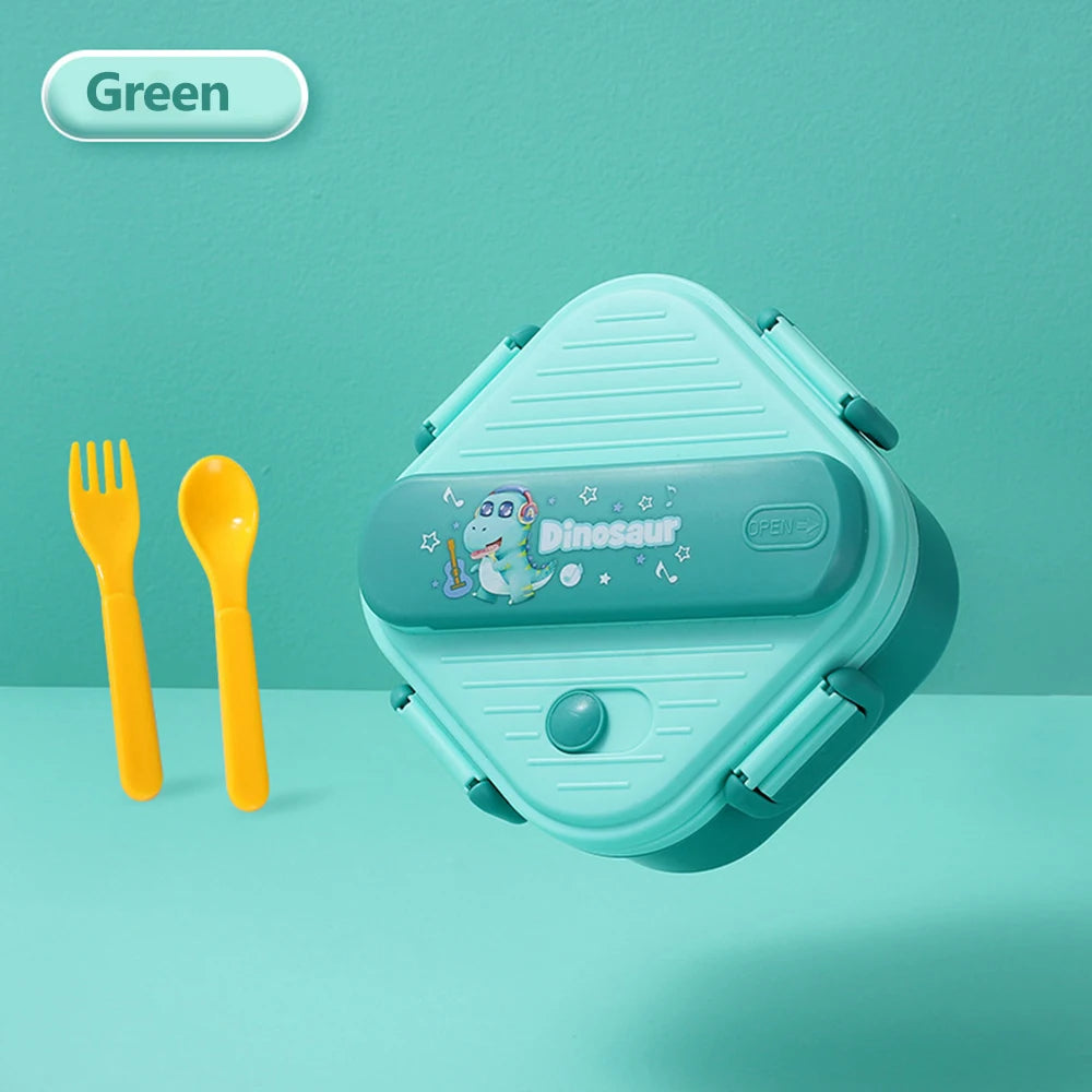 3 Grids Unicorn Lunch Box For Children Students Sandwich Fruit Food Storage Container Cartoon Kids Bento Box For School Camping