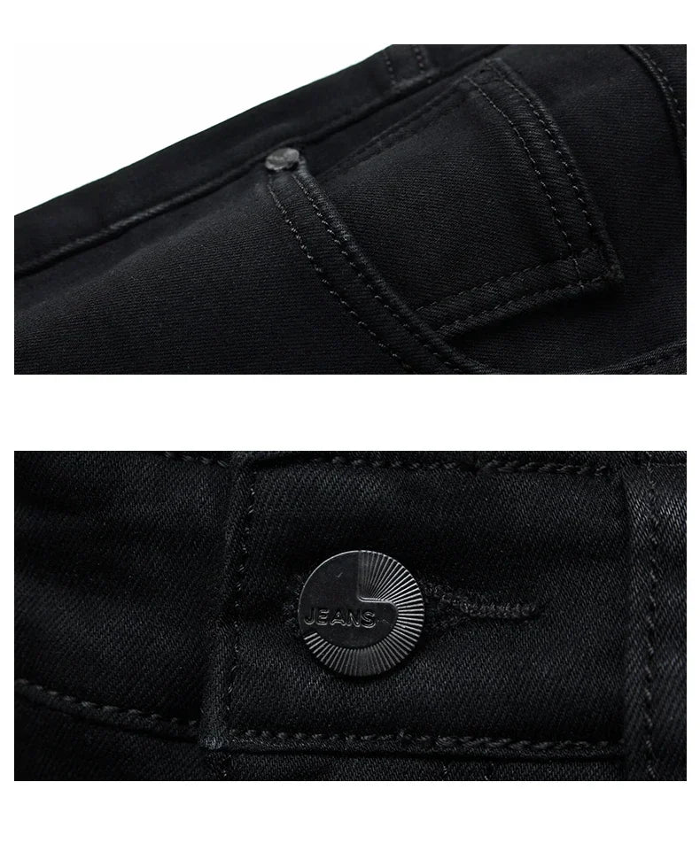Men Classic Advanced Fashion Brand Jeans Jean Homme Man Soft Stretch Black Biker Masculino Denim Trousers Mens Pants Overalls - Tasawoq