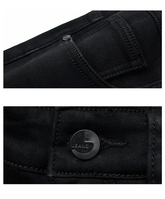 Men Classic Advanced Fashion Brand Jeans Jean Homme Man Soft Stretch Black Biker Masculino Denim Trousers Mens Pants Overalls - Tasawoq