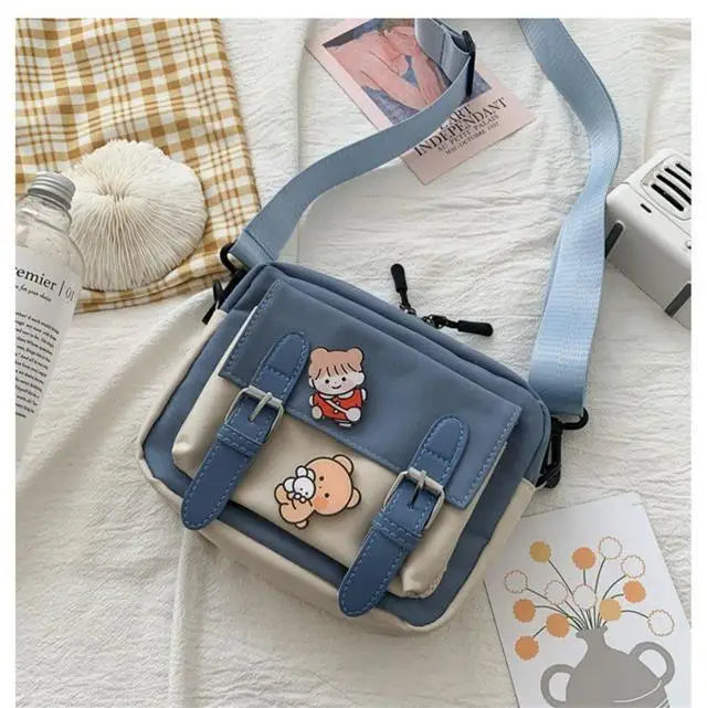 Korean Style Canvas Shoulder Bag For Women New Fashion Female Crossbody - Tasawoq