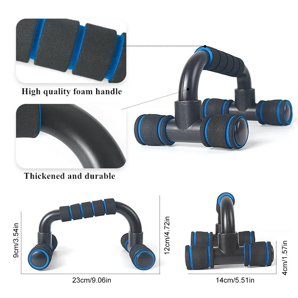 1pair U-shaped Push-up Rack Fitness Equipment Hand Sponge Grip Muscle Training Push Up Bar Chest Home Gym Body Building - Tasawoq