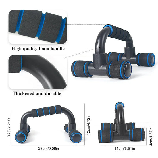 1pair U-shaped Push-up Rack Fitness Equipment Hand Sponge Grip Muscle Training Push Up Bar Chest Home Gym Body Building - Tasawoq