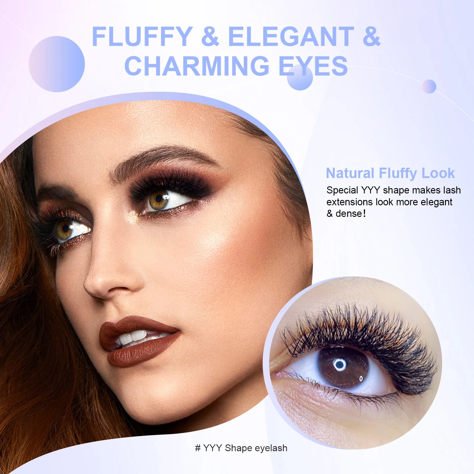 NAGARAKU YY Shape Double/Three Split Tips Triple Top Interlaced Root Eyelash Extensions Eyelashes - Tasawoq