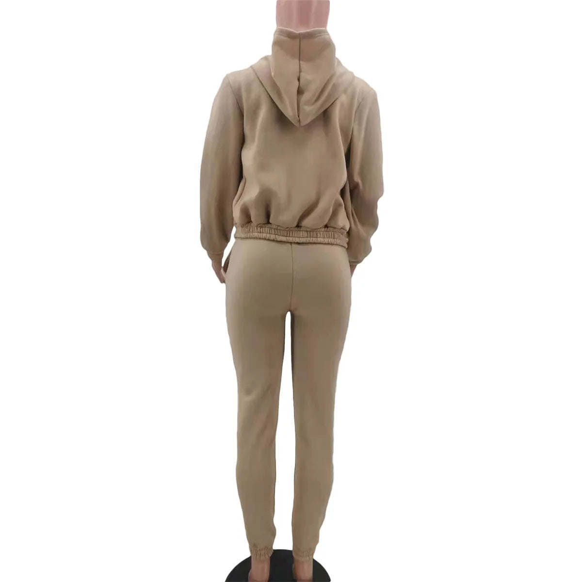 3pcs Women's Clothing Set Fleece-lined Hooded Sweater &Sleeveless Tank Top & Sports Sweatpants Pants - Tasawoq