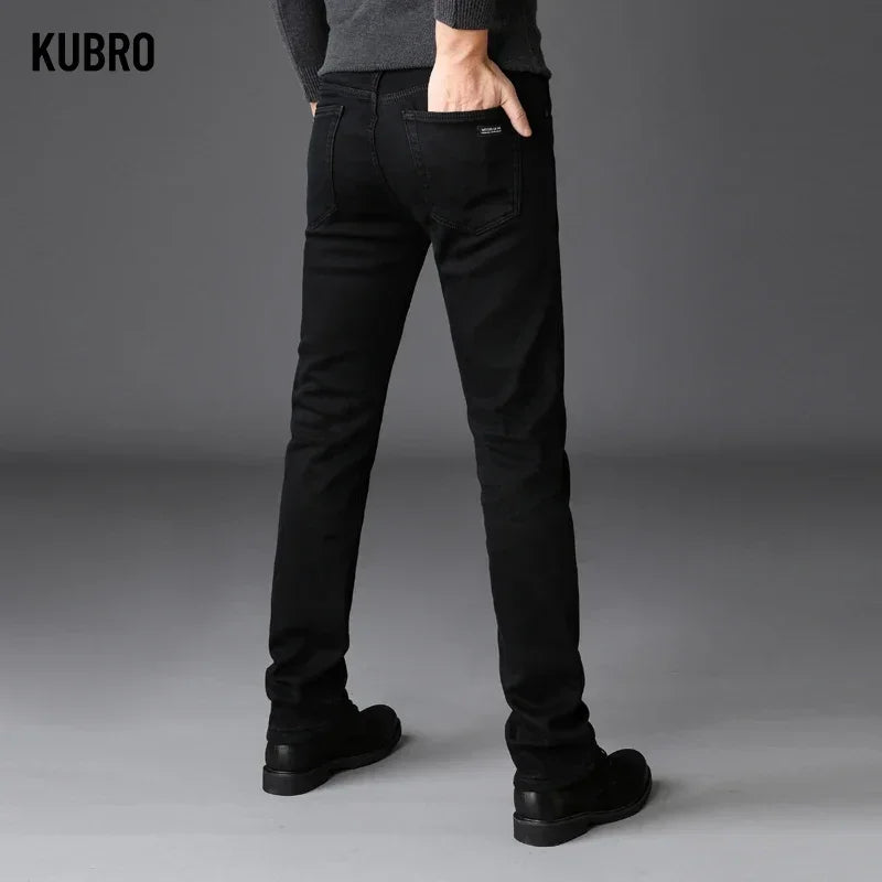 Men Classic Advanced Fashion Brand Jeans Jean Homme Man Soft Stretch Black Biker Masculino Denim Trousers Mens Pants Overalls - Tasawoq
