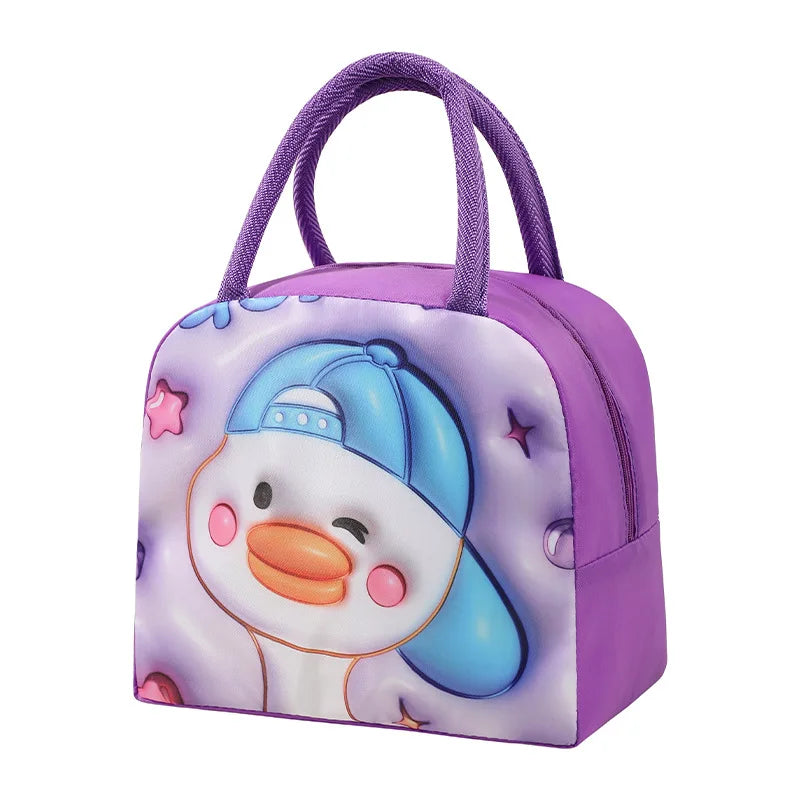 3D Cartoon Lunch Bag Insulated Thermal Food Portable Lunch Box Functional Food Picnic Lunch Bags for Women Kids