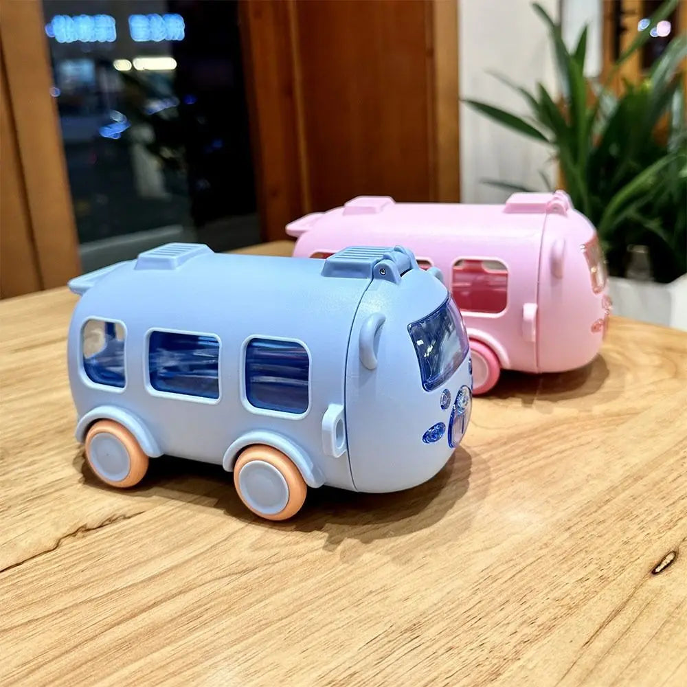 Cartoon Bus Straw Cup Cute Large Capacity Outdoors Car Water Cup Children Drinkware Bounce Straw Kettle